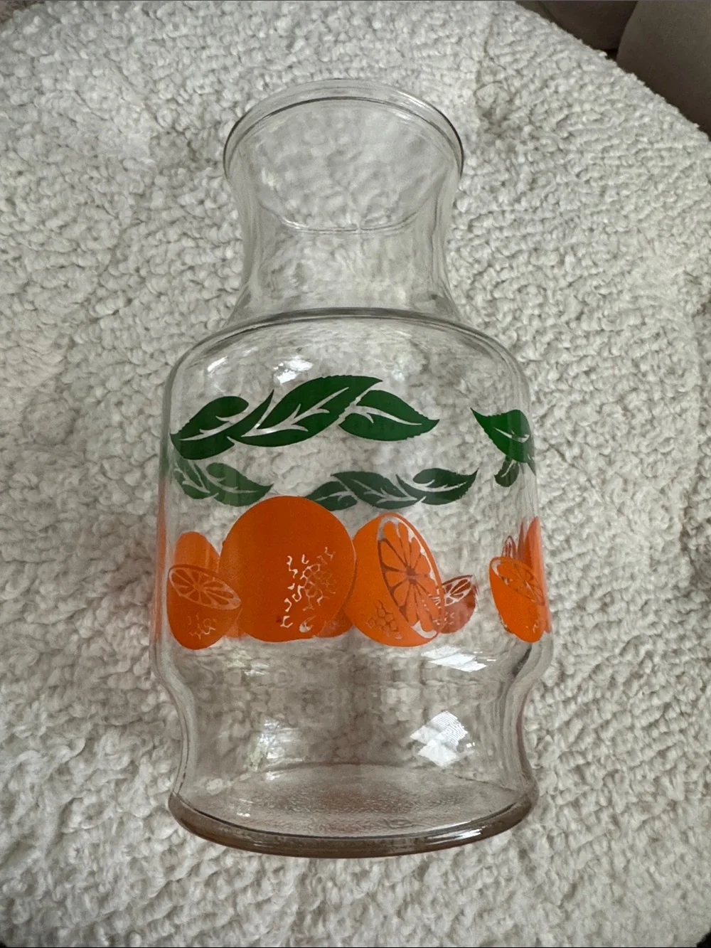 Anchor Hocking orange juice carafe